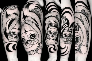 anime raccoon tattoo idea