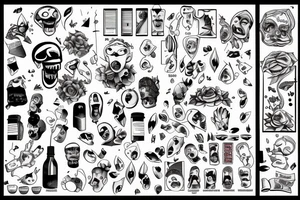 Words pain, happiness , sadness, cry, anger, fun, fear, loneliness, anticipation, disgust, trust, amusement, eroticism, relaxation, annoyed tattoo idea