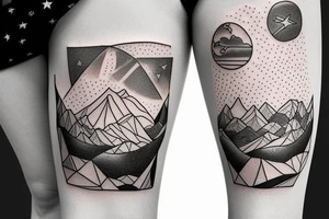 A mix of several things. I want these things included: the time 11:11, space elements such as constellations, a capybara, the phrase “40 years together”, and mountains. tattoo idea