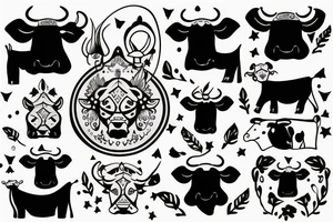 leo cow tattoo idea