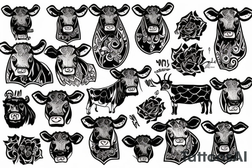 leo cow tattoo idea