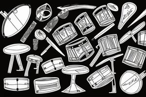 Travel, drums, music tattoo idea
