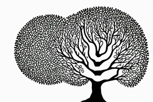 small wave leading to a tree tattoo idea