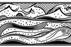 small boat on an ocean wave tattoo idea