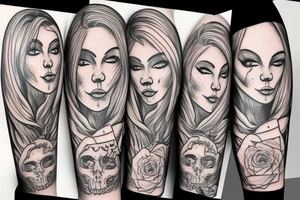 blonde witch tattoo idea