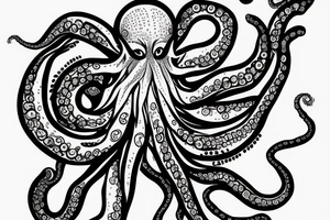 An octopus wrapping a basketball tattoo idea
