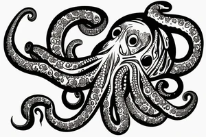An octopus wrapping a basketball tattoo idea