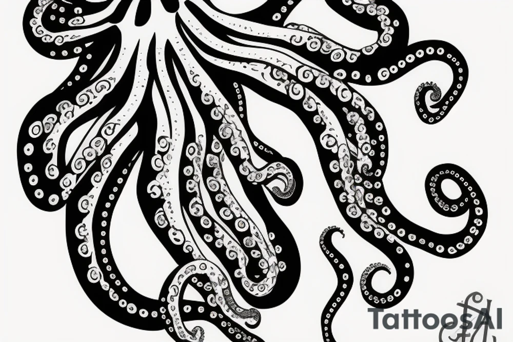 An octopus wrapping a basketball tattoo idea