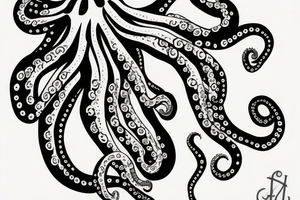 An octopus wrapping a basketball tattoo idea