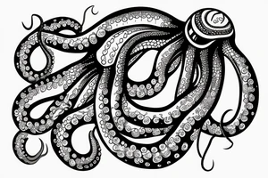 An octopus wrapping a basketball tattoo idea