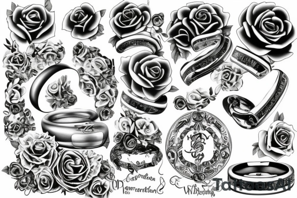Coffin wedding ring tattoo tattoo idea