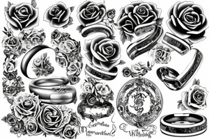 Coffin wedding ring tattoo tattoo idea