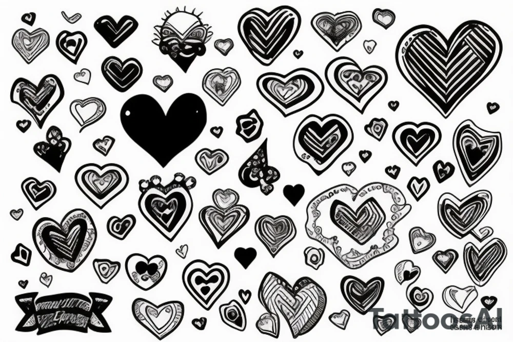 hearts tattoo idea