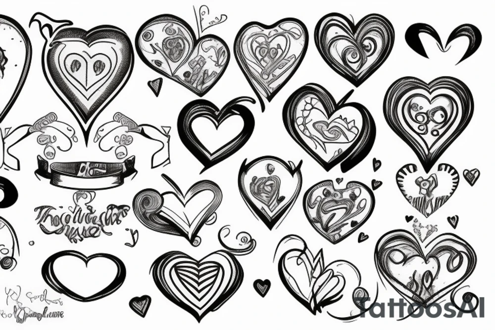 hearts tattoo idea