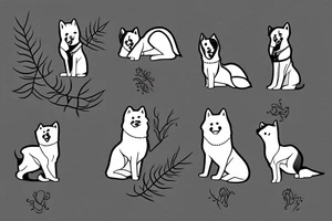 Samoyed tattoo idea