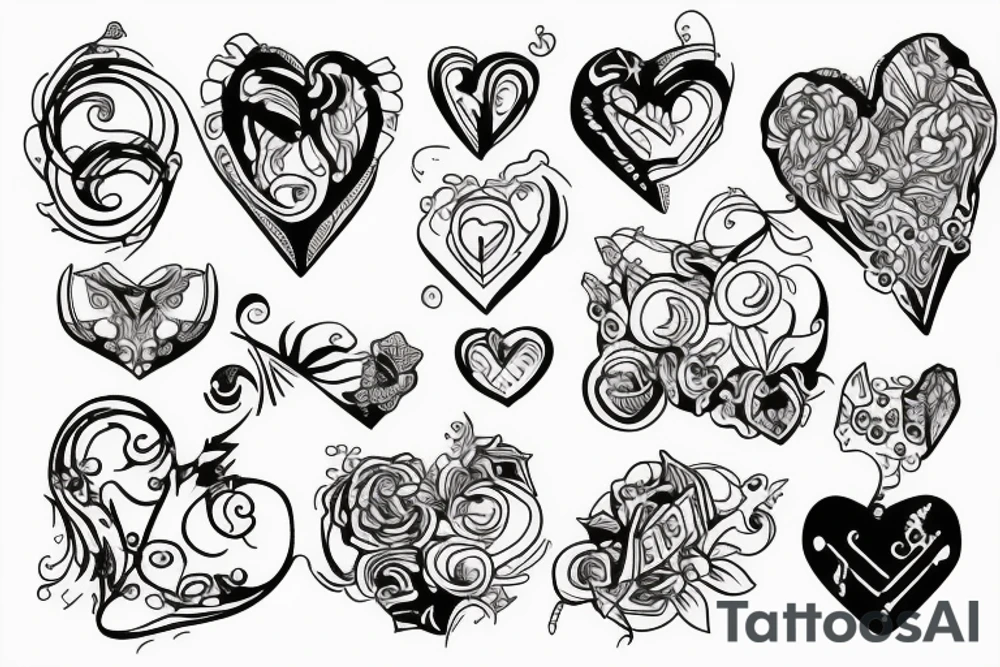 3 hearts tattoo idea