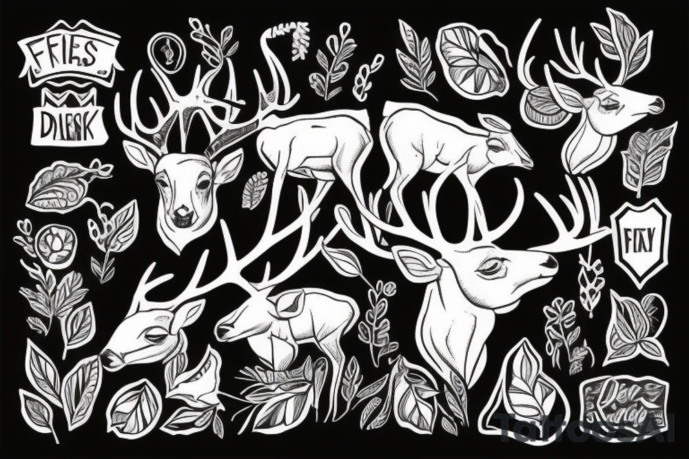 Friends with a deer tattoo idea