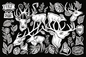 Friends with a deer tattoo idea