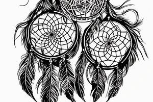 Dream catcher with shadow to reflect depth tattoo idea