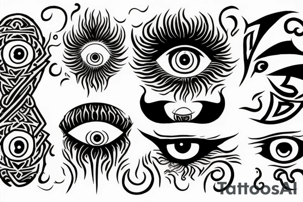 Third eye experience with caption "I have three eyes. Two to look and one to see." tattoo idea