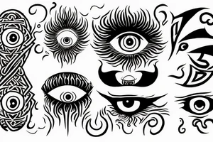 Third eye experience with caption "I have three eyes. Two to look and one to see." tattoo idea