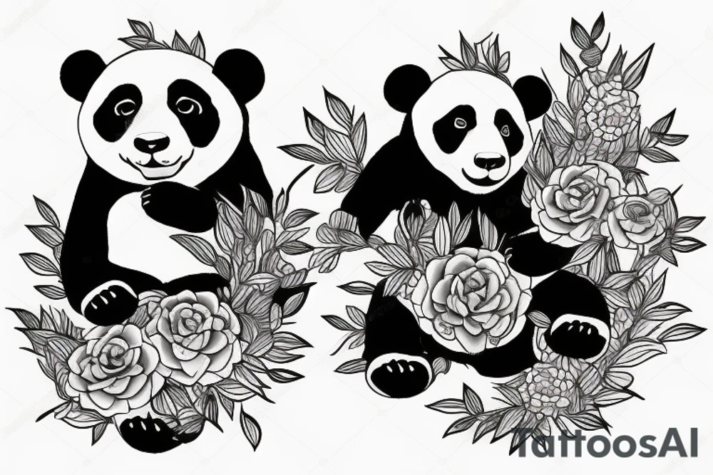 Panda Bears tattoo idea
