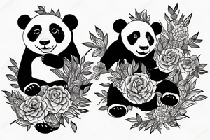 Panda Bears tattoo idea