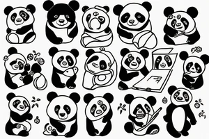 Panda Bears tattoo idea