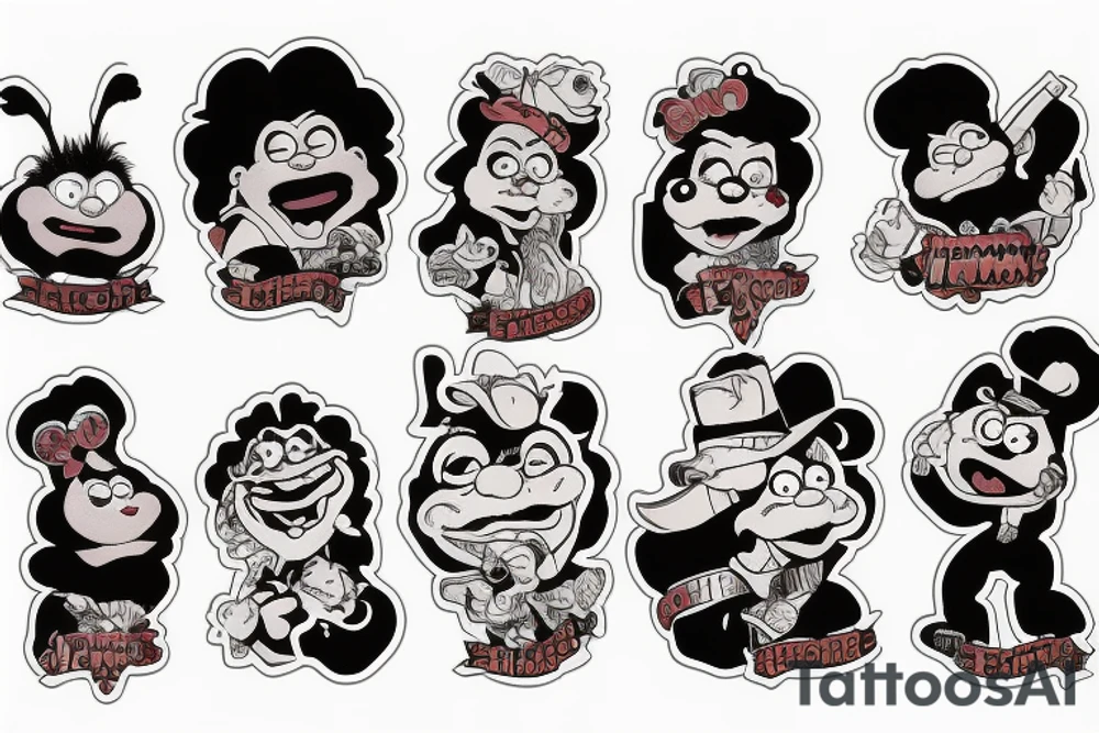 Rockabilly muppet tattoo idea