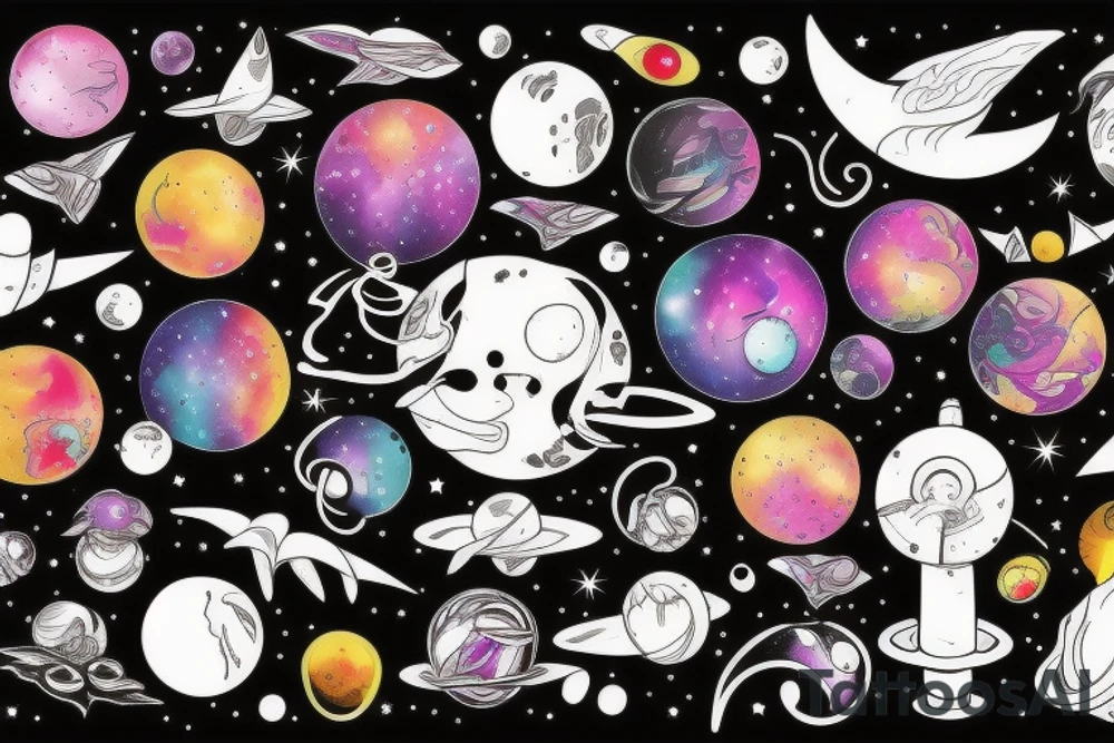 Galaxy tattoo idea
