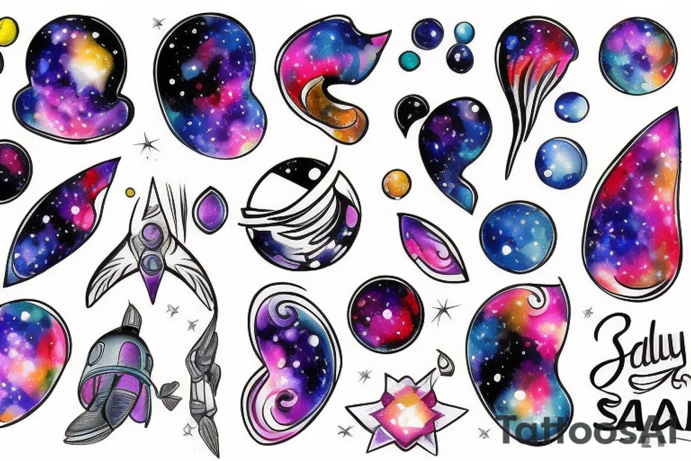 Galaxy tattoo idea