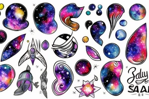 Galaxy tattoo idea