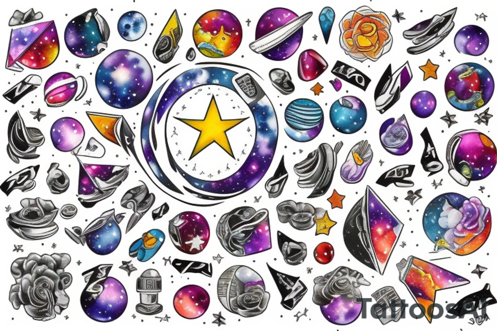 Galaxy tattoo idea