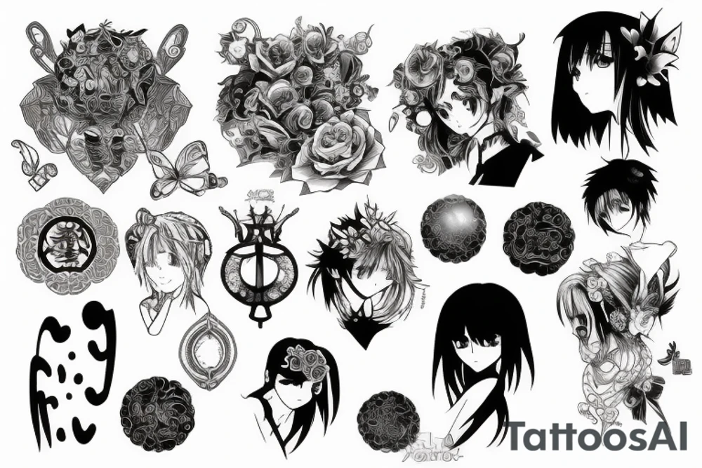anime style tattoo idea
