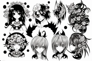 anime style tattoo idea