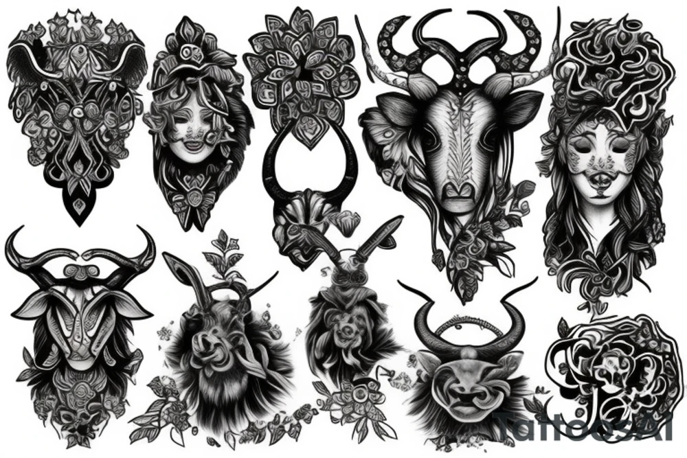 taurus goddess tattoo idea