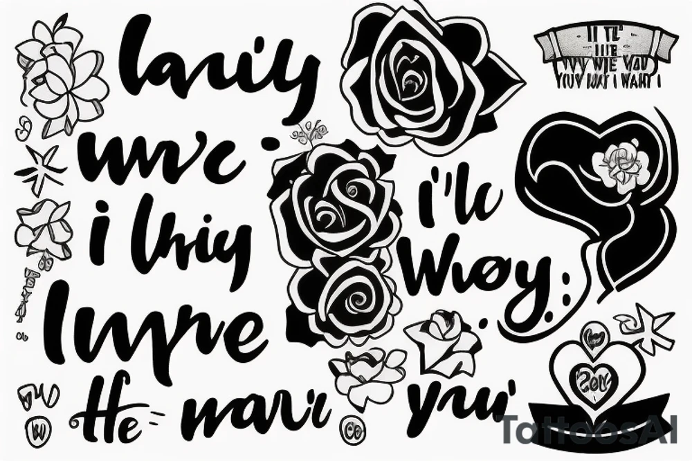 a tattoo with the words "I'll wear your sadness like its mine" tattoo idea