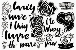 a tattoo with the words "I'll wear your sadness like its mine" tattoo idea