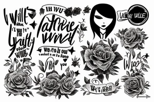 a tattoo with the words "I'll wear your sadness like it's mine" tattoo idea