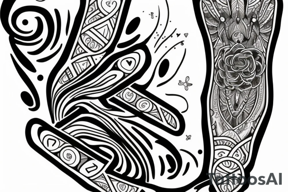 a tattoo with the words "I'll wear your sadness like it's mine" tattoo idea