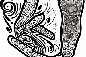 a tattoo with the words "I'll wear your sadness like it's mine" tattoo idea