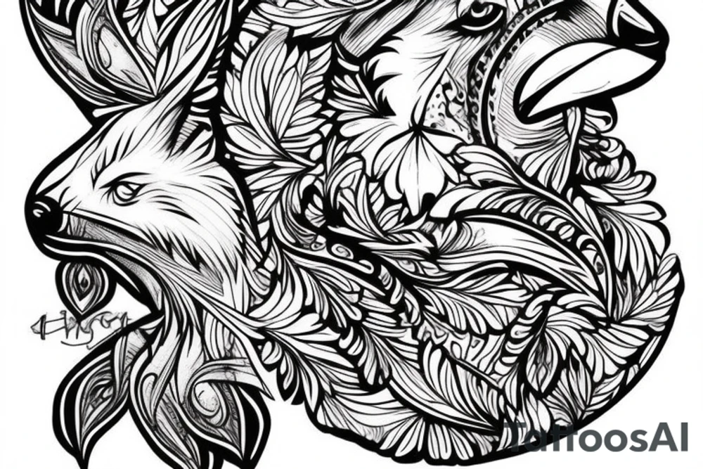Cardinal with Wolf tattoo idea