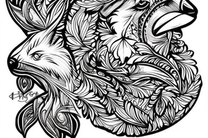 Cardinal with Wolf tattoo idea
