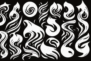 A tidal wave surrounding a fire tattoo idea