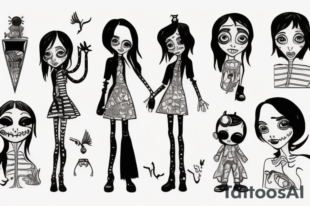 Coraline jones whine tattoo idea