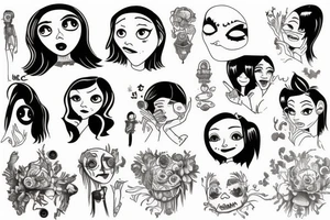 Coraline jones whine tattoo idea