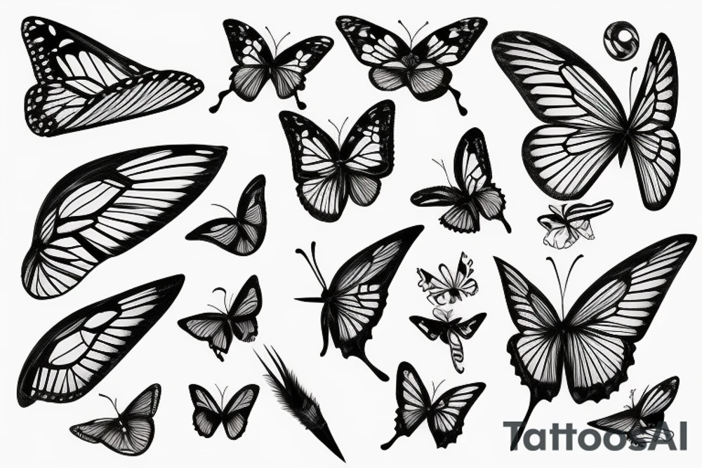 Butterfly wings tattoo idea