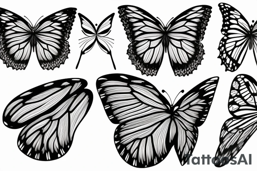 Butterfly wings tattoo idea