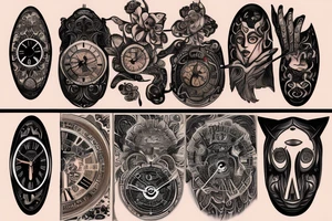 A dmt inspired clock tattoo idea