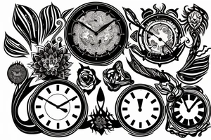 A dmt inspired clock tattoo idea